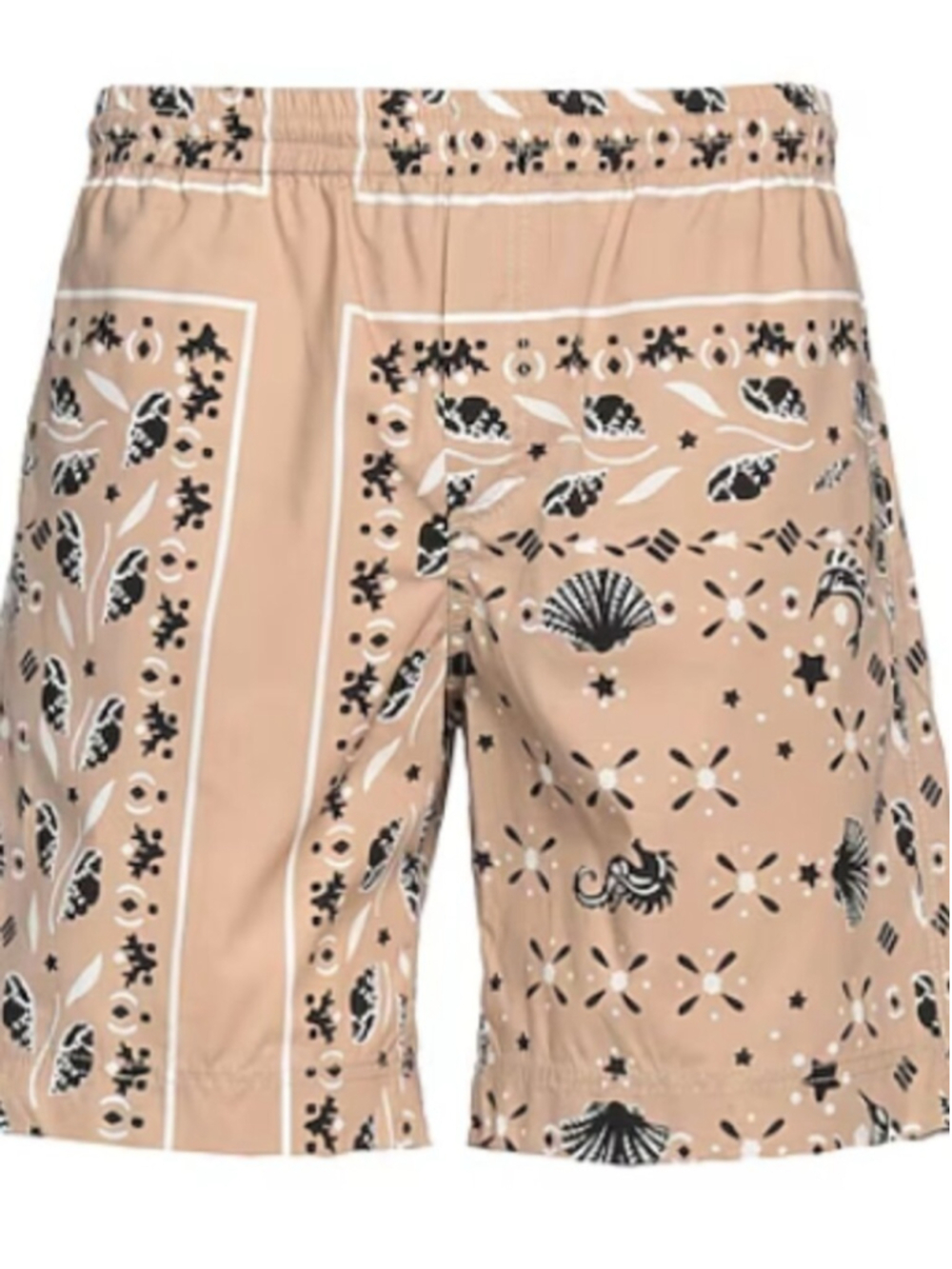 MSGM Paisley Bandana Print Cotton Shorts Beige Made in Italy Size 30